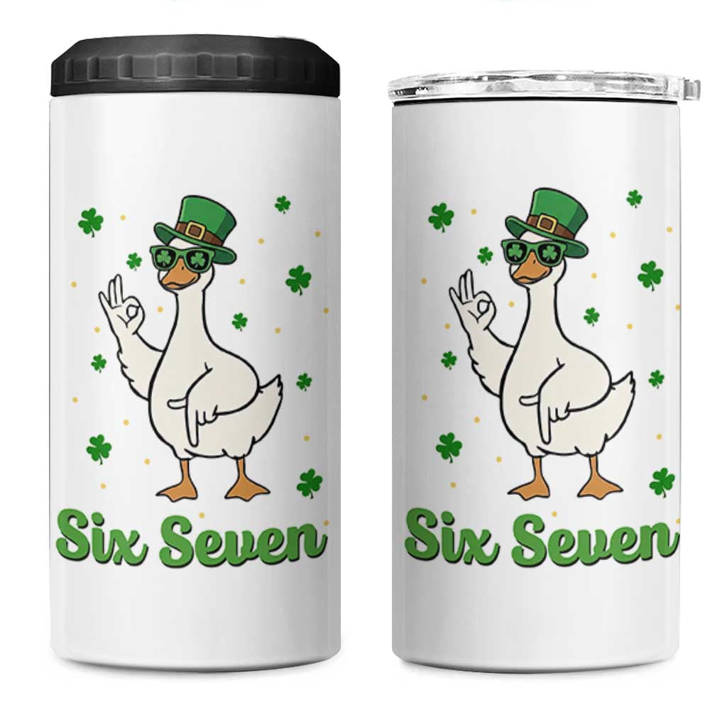 Lucky Goose Six Seven Meme 4 in 1 Can Cooler Tumbler St Patricks Day