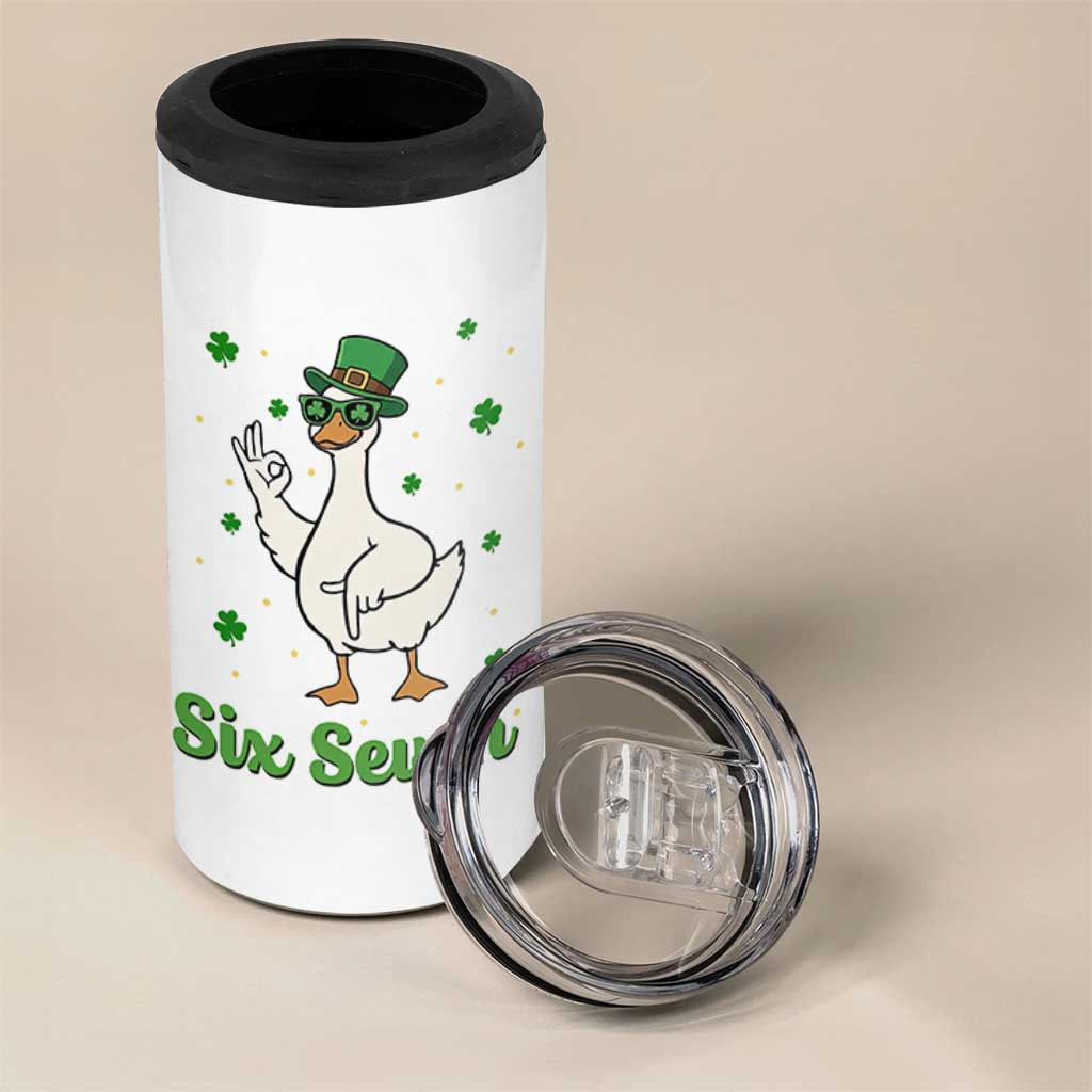 Lucky Goose Six Seven Meme 4 in 1 Can Cooler Tumbler St Patricks Day