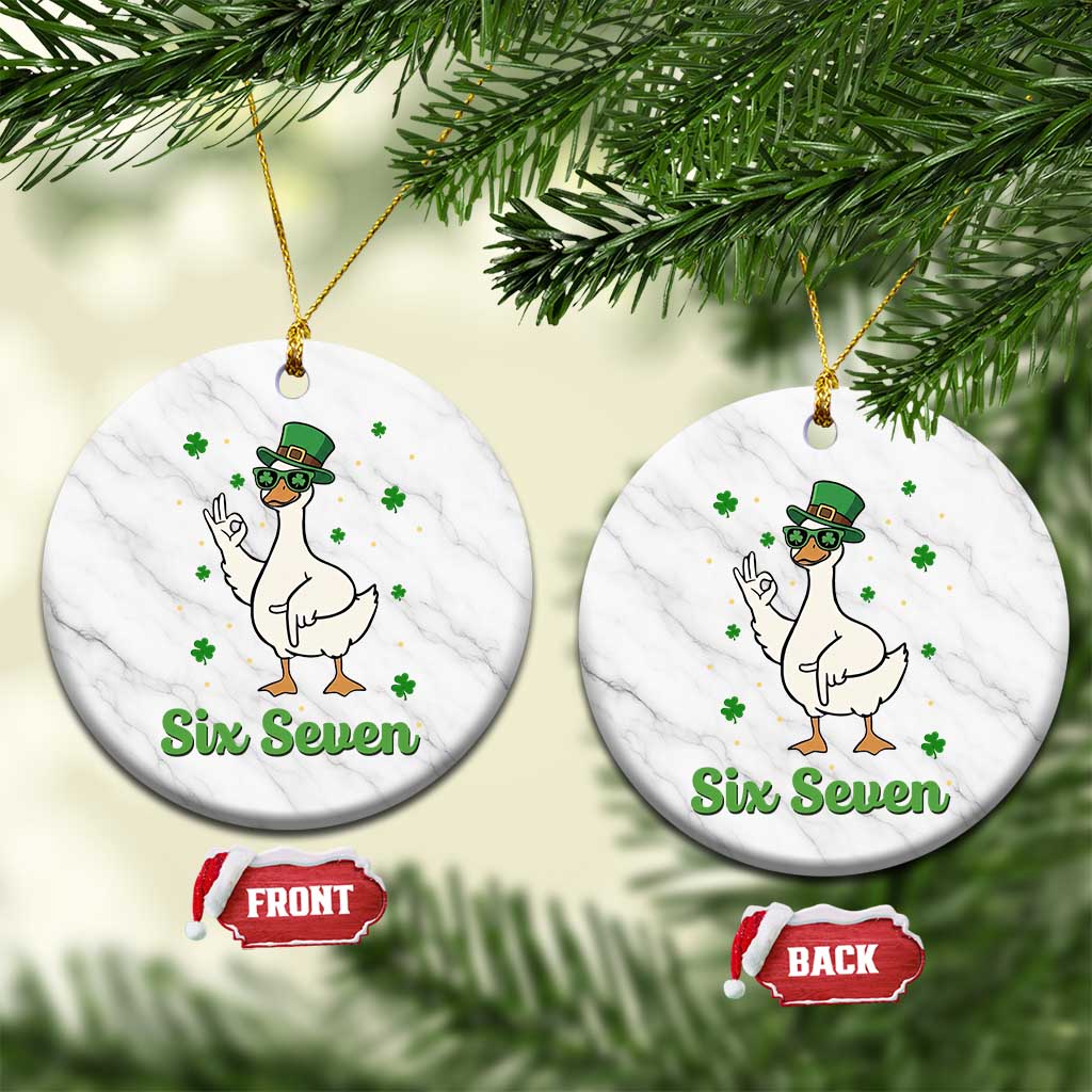 Lucky Goose Six Seven Meme Ceramic Ornament St Patricks Day