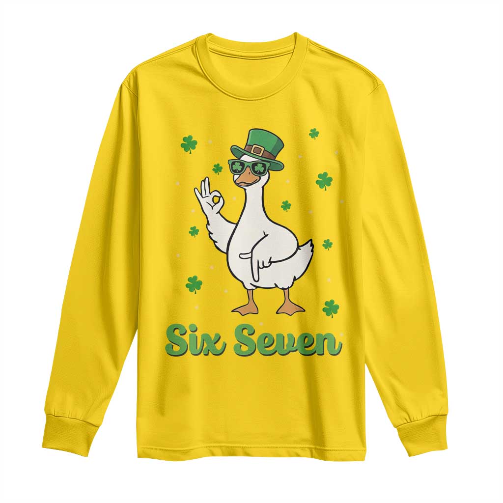 Lucky Goose Six Seven Meme Long Sleeve Shirt St Patricks Day