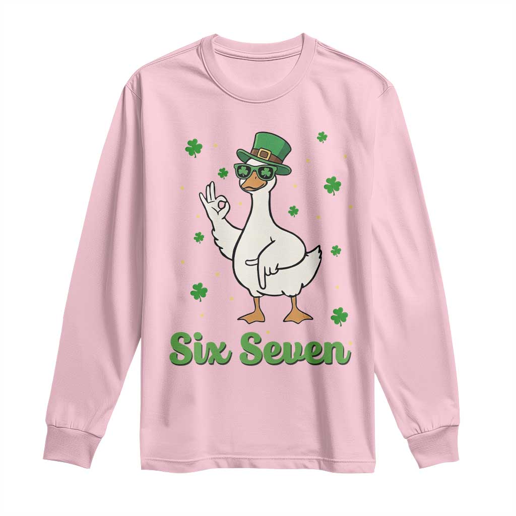 Lucky Goose Six Seven Meme Long Sleeve Shirt St Patricks Day
