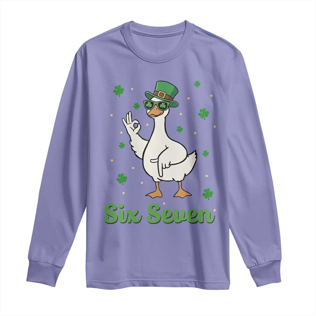 Lucky Goose Six Seven Meme Long Sleeve Shirt St Patricks Day