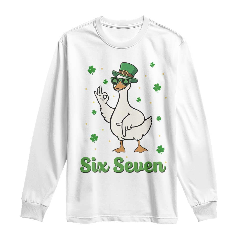 Lucky Goose Six Seven Meme Long Sleeve Shirt St Patricks Day