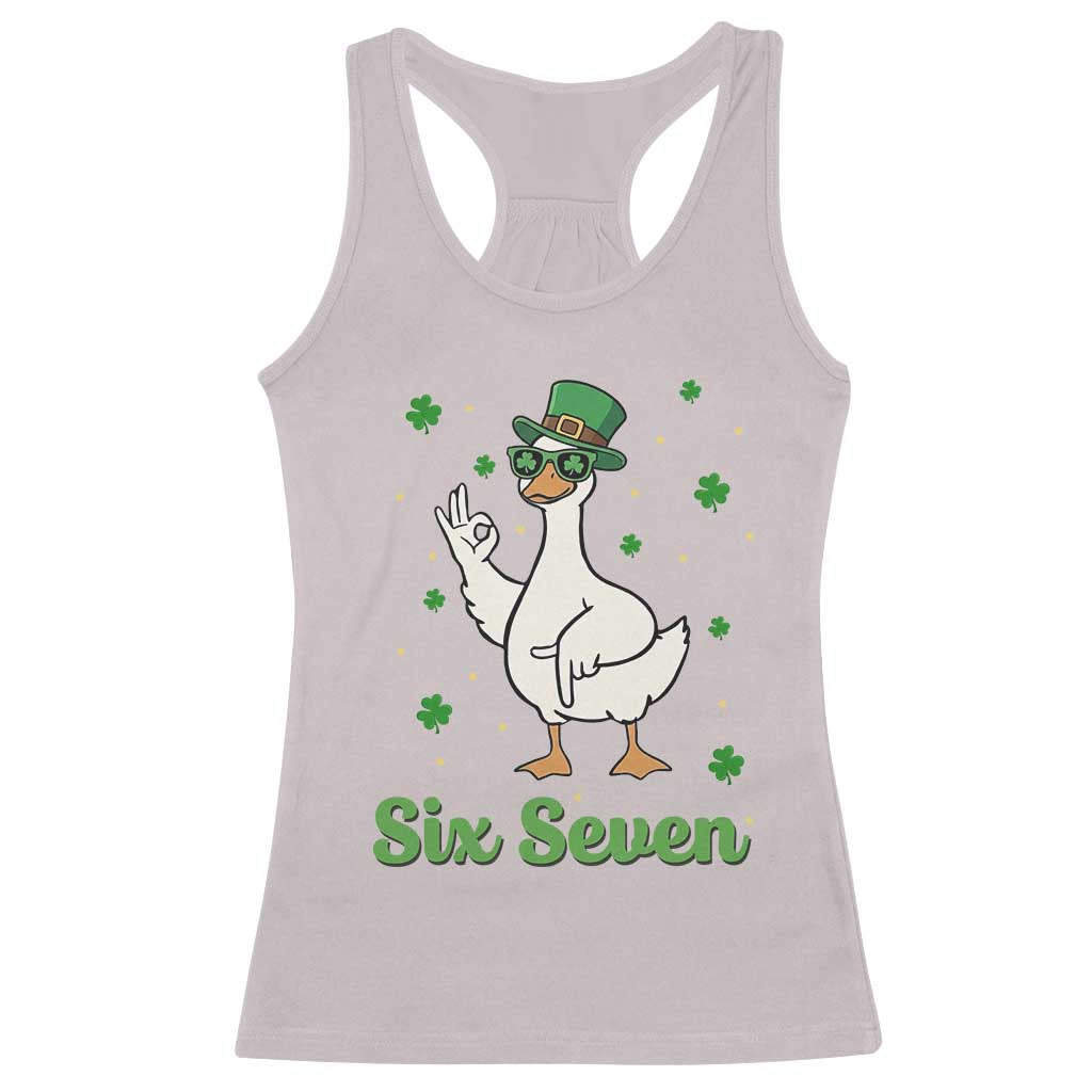 Lucky Goose Six Seven Meme Racerback Tank Top St Patricks Day