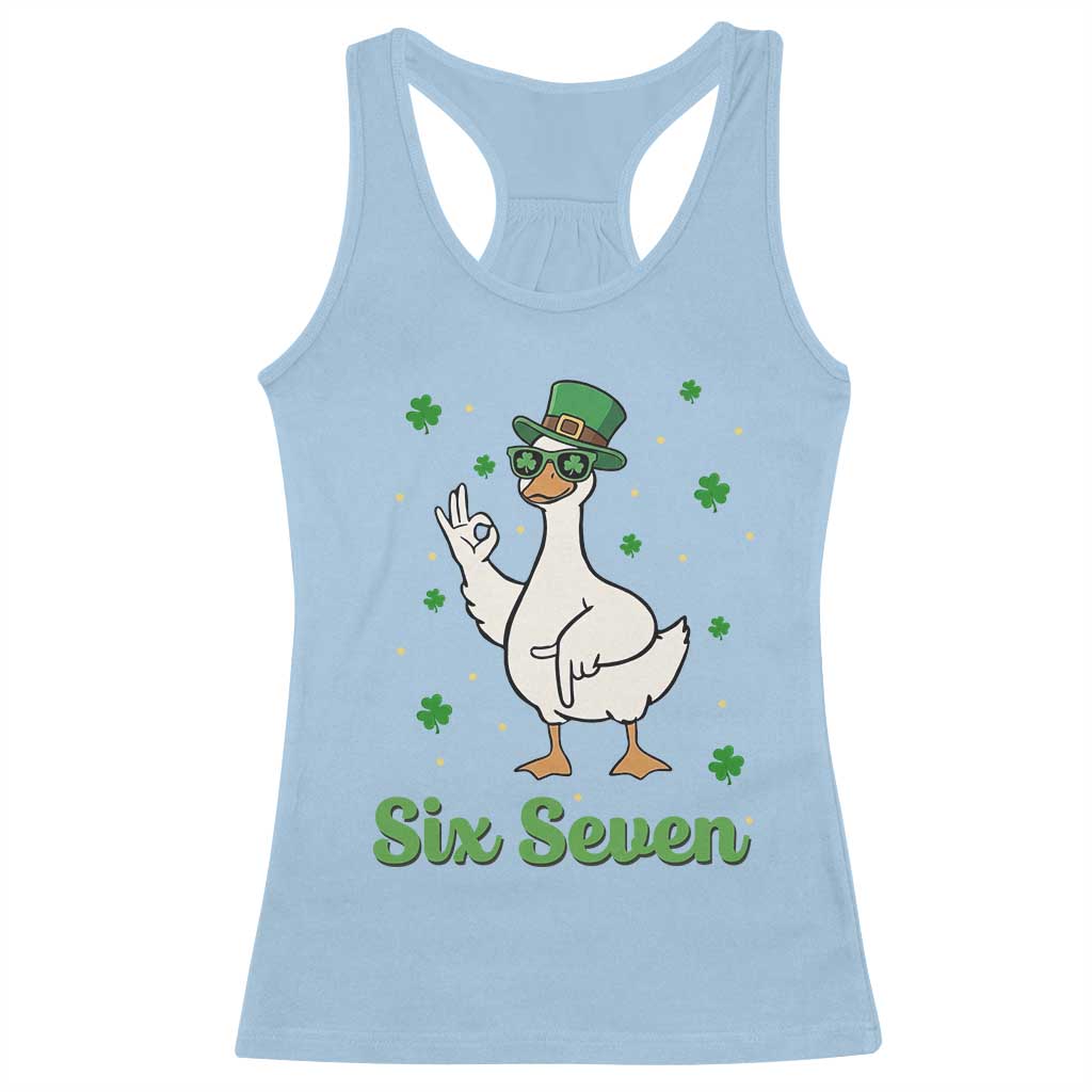 Lucky Goose Six Seven Meme Racerback Tank Top St Patricks Day