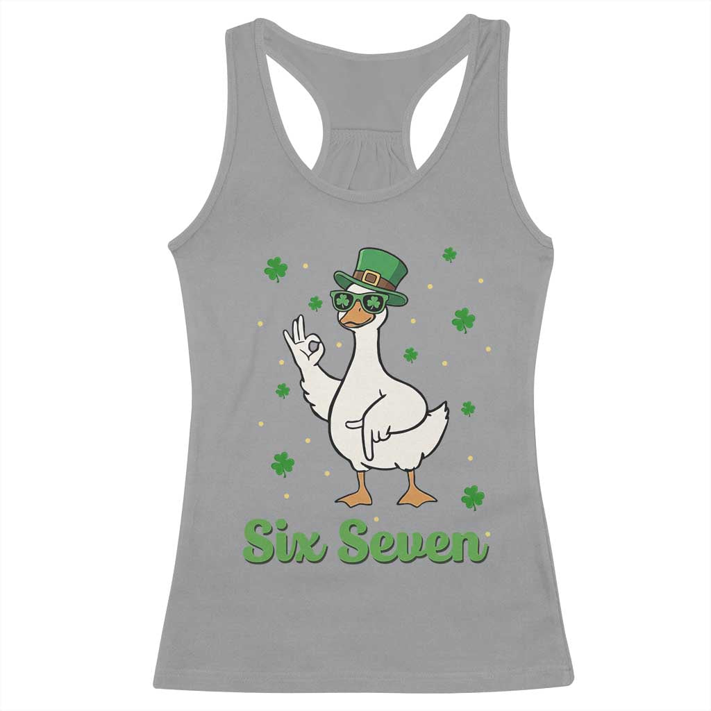 Lucky Goose Six Seven Meme Racerback Tank Top St Patricks Day