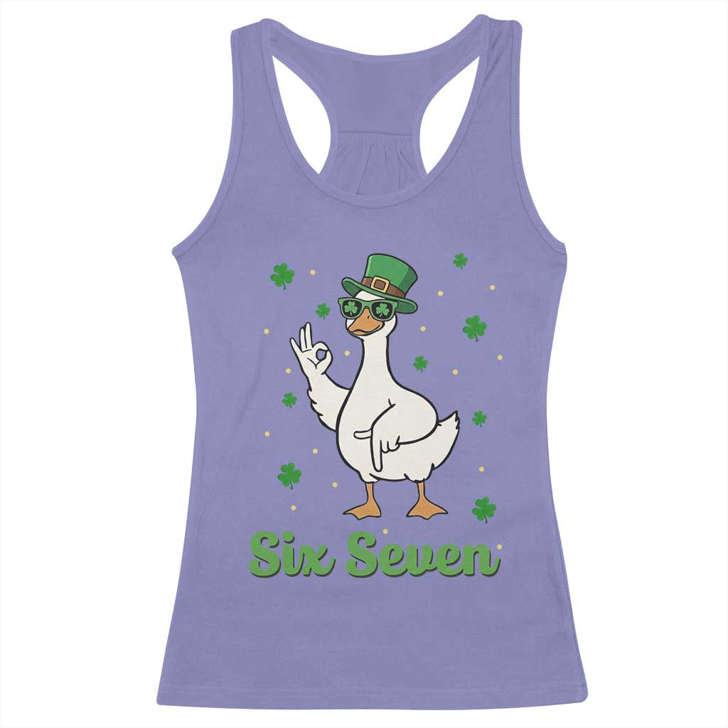 Lucky Goose Six Seven Meme Racerback Tank Top St Patricks Day