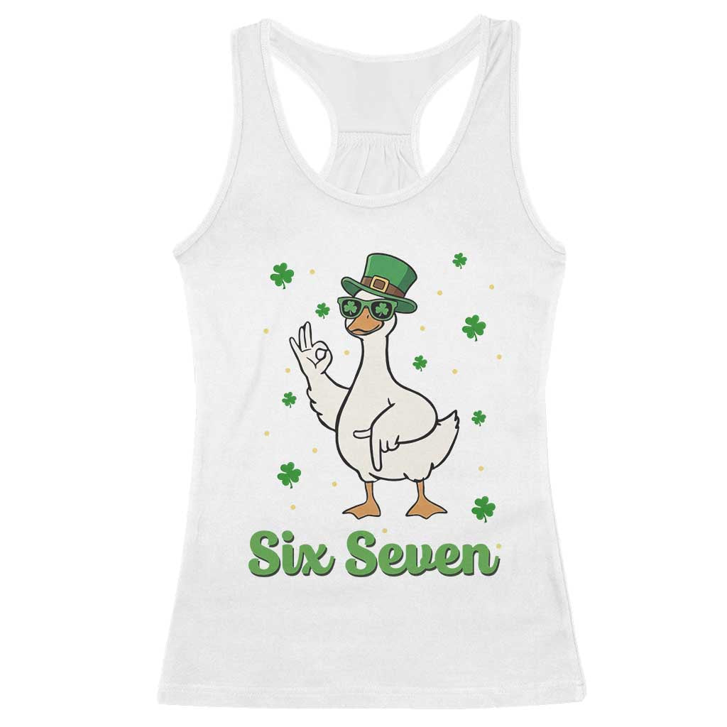 Lucky Goose Six Seven Meme Racerback Tank Top St Patricks Day