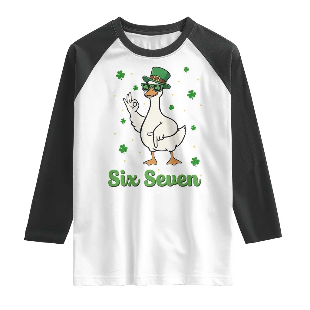 Lucky Goose Six Seven Meme Raglan Shirt St Patricks Day