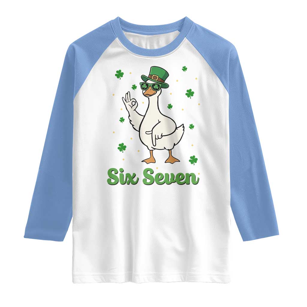 Lucky Goose Six Seven Meme Raglan Shirt St Patricks Day