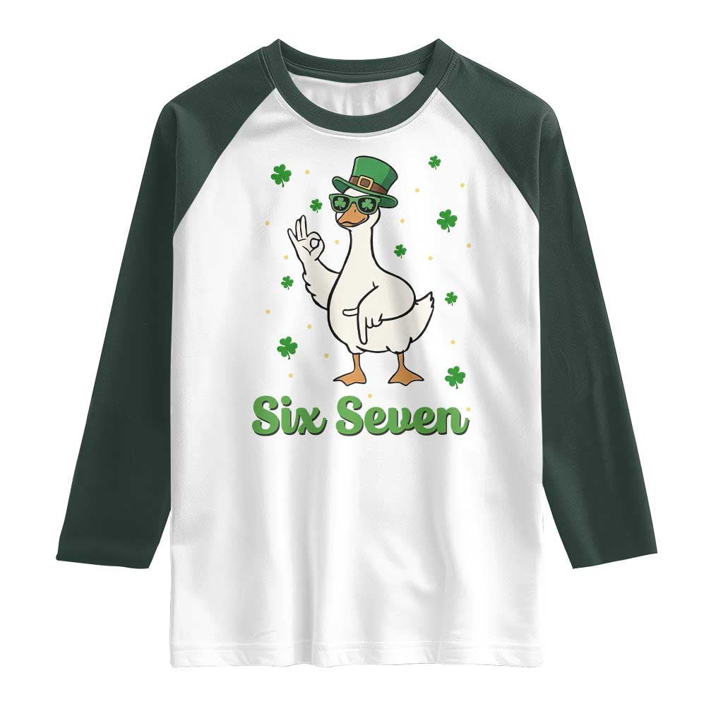 Lucky Goose Six Seven Meme Raglan Shirt St Patricks Day