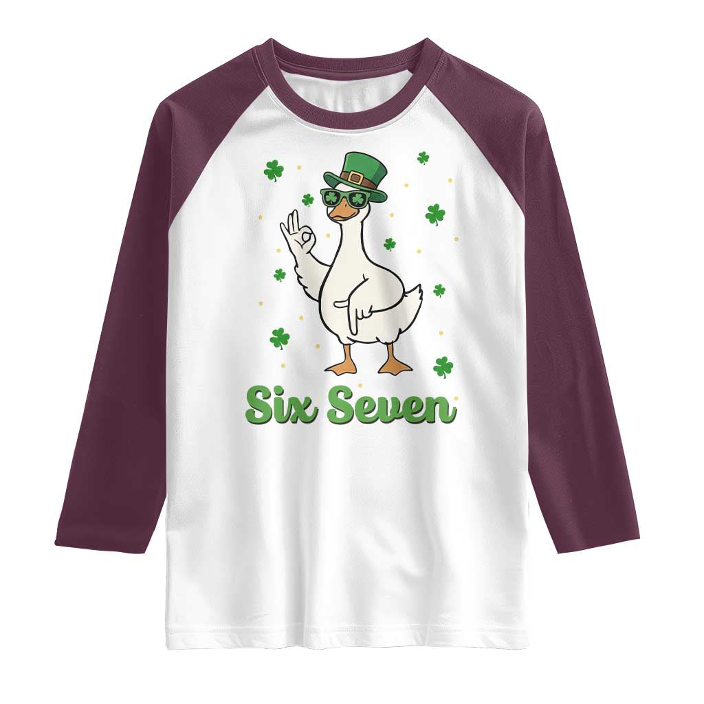 Lucky Goose Six Seven Meme Raglan Shirt St Patricks Day