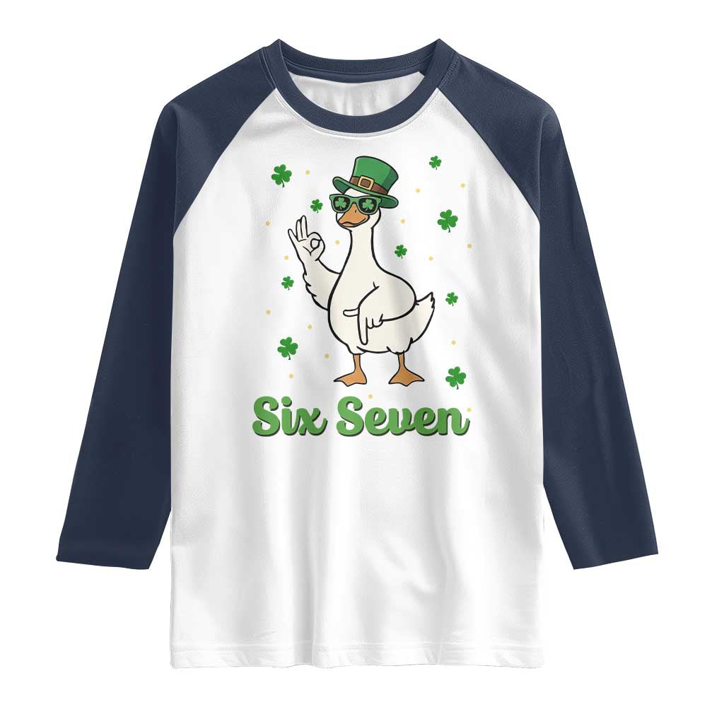 Lucky Goose Six Seven Meme Raglan Shirt St Patricks Day
