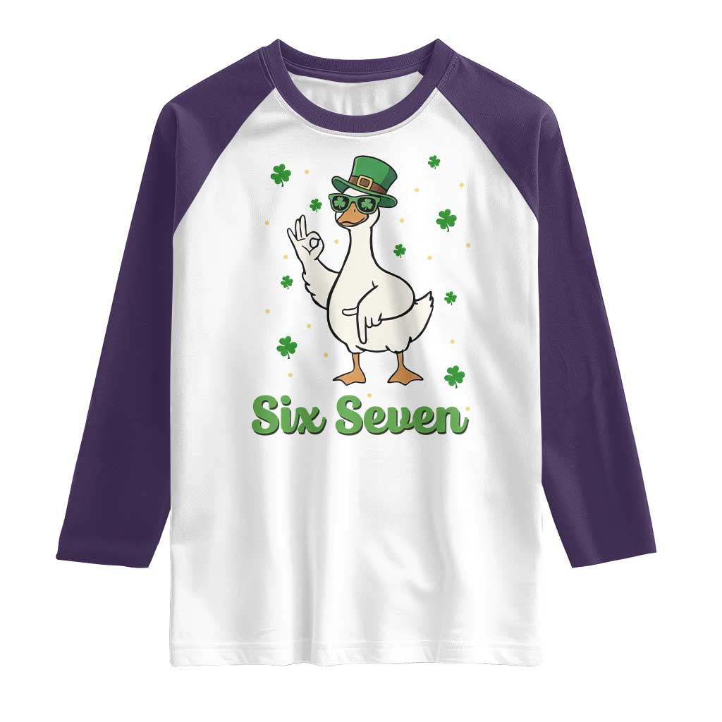 Lucky Goose Six Seven Meme Raglan Shirt St Patricks Day