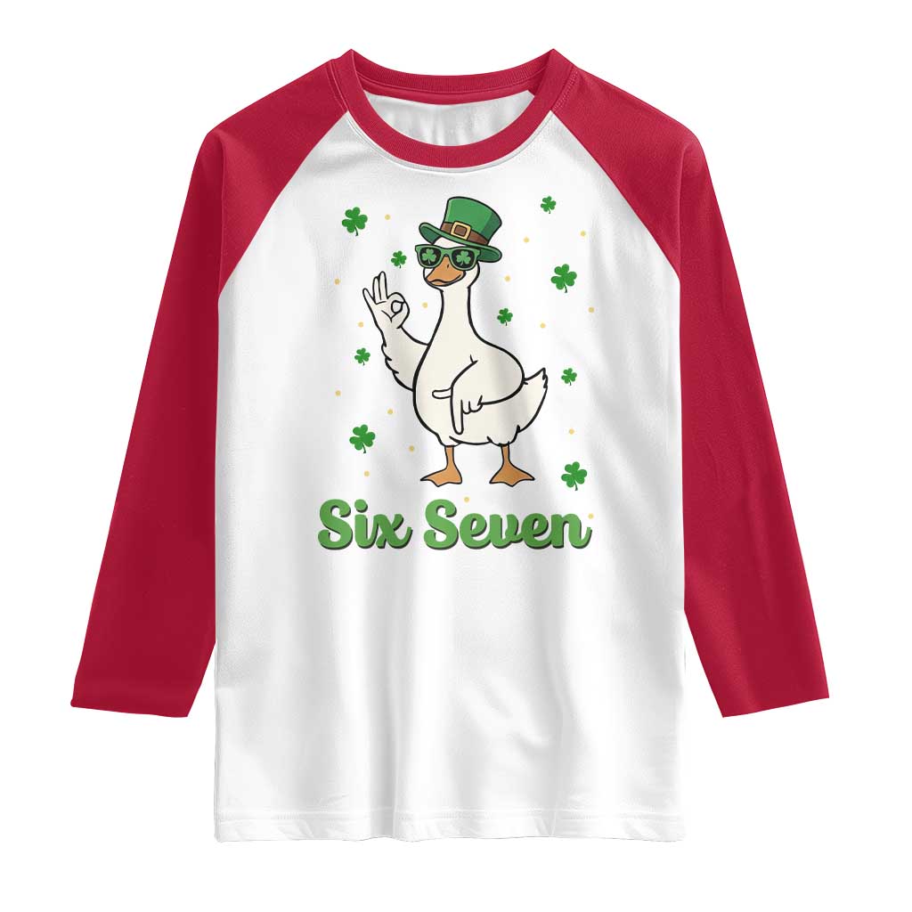 Lucky Goose Six Seven Meme Raglan Shirt St Patricks Day