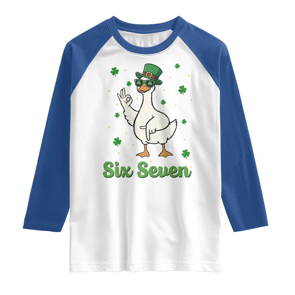 Lucky Goose Six Seven Meme Raglan Shirt St Patricks Day