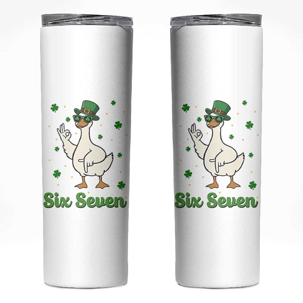Lucky Goose Six Seven Meme Skinny Tumbler St Patricks Day