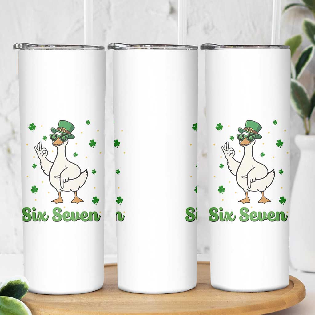 Lucky Goose Six Seven Meme Skinny Tumbler St Patricks Day