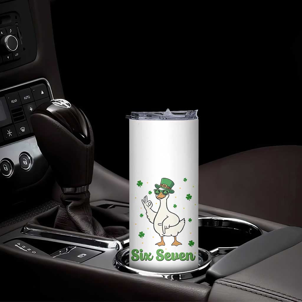 Lucky Goose Six Seven Meme Skinny Tumbler St Patricks Day