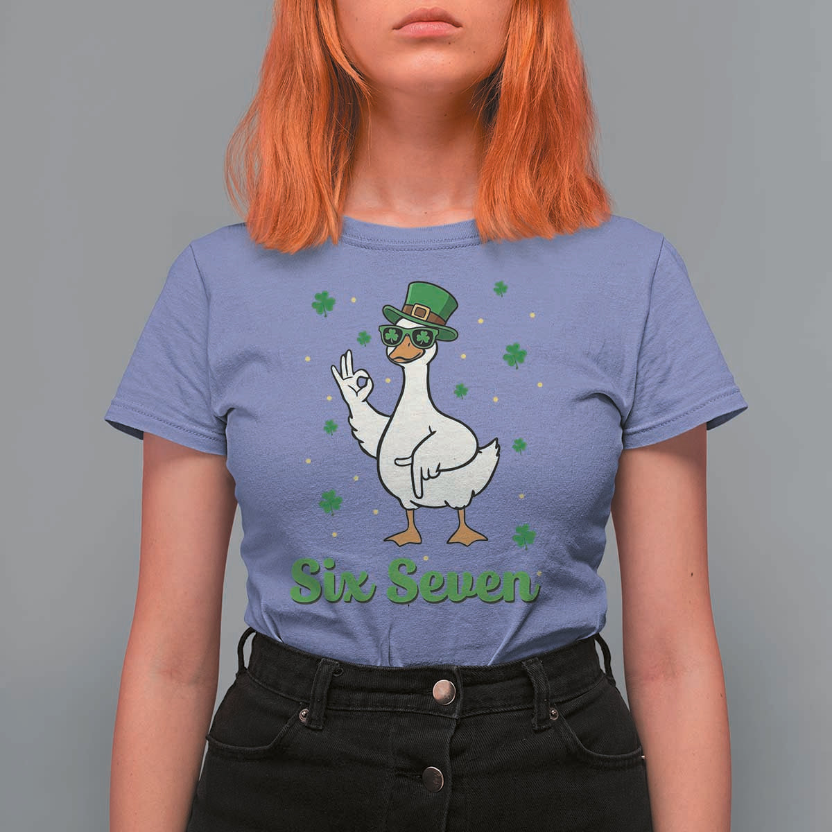 Lucky Goose Six Seven Meme T Shirt For Women St Patricks Day
