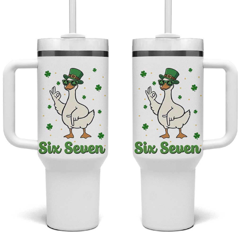 Lucky Goose Six Seven Meme Tumbler With Handle St Patricks Day