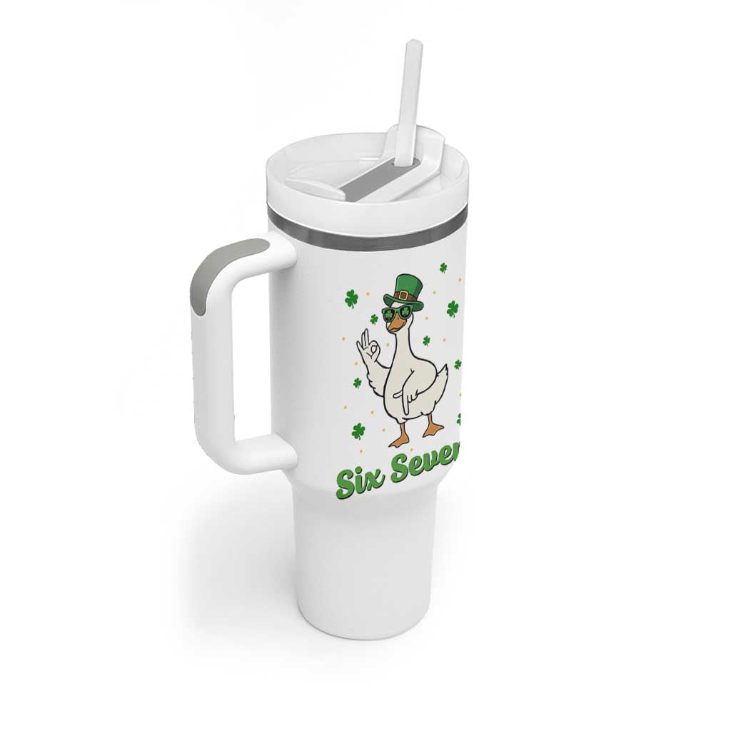 Lucky Goose Six Seven Meme Tumbler With Handle St Patricks Day
