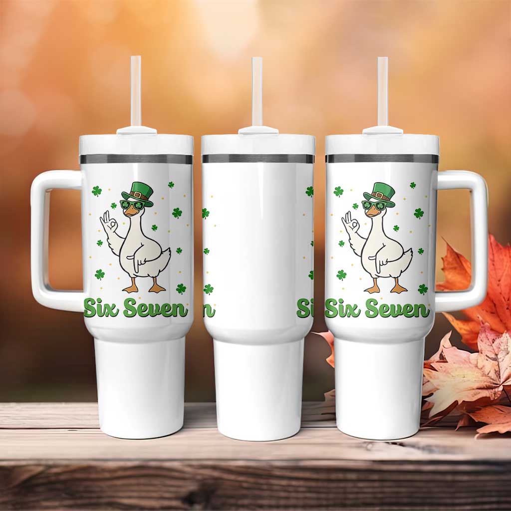 Lucky Goose Six Seven Meme Tumbler With Handle St Patricks Day