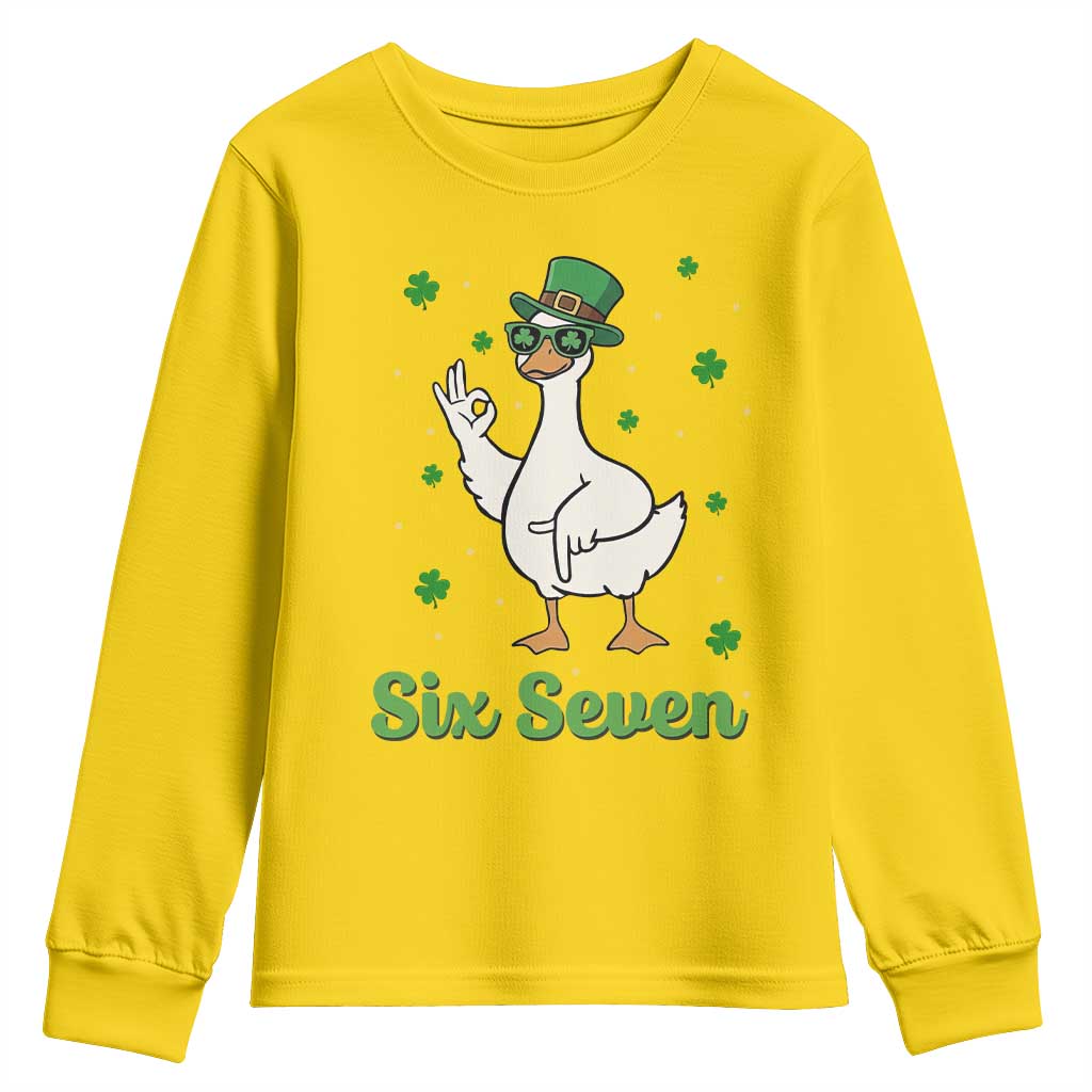 Lucky Goose Six Seven Meme Youth Sweatshirt St Patricks Day