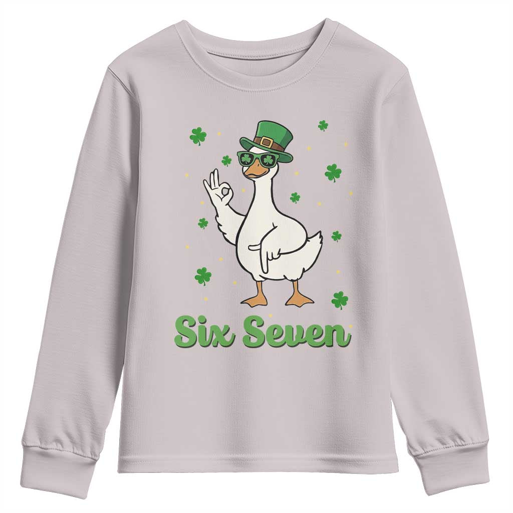 Lucky Goose Six Seven Meme Youth Sweatshirt St Patricks Day