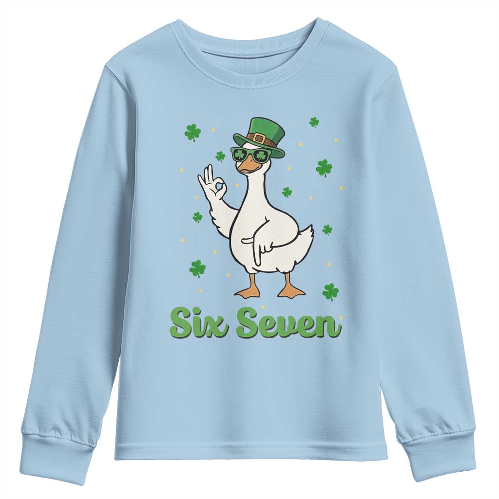 Lucky Goose Six Seven Meme Youth Sweatshirt St Patricks Day