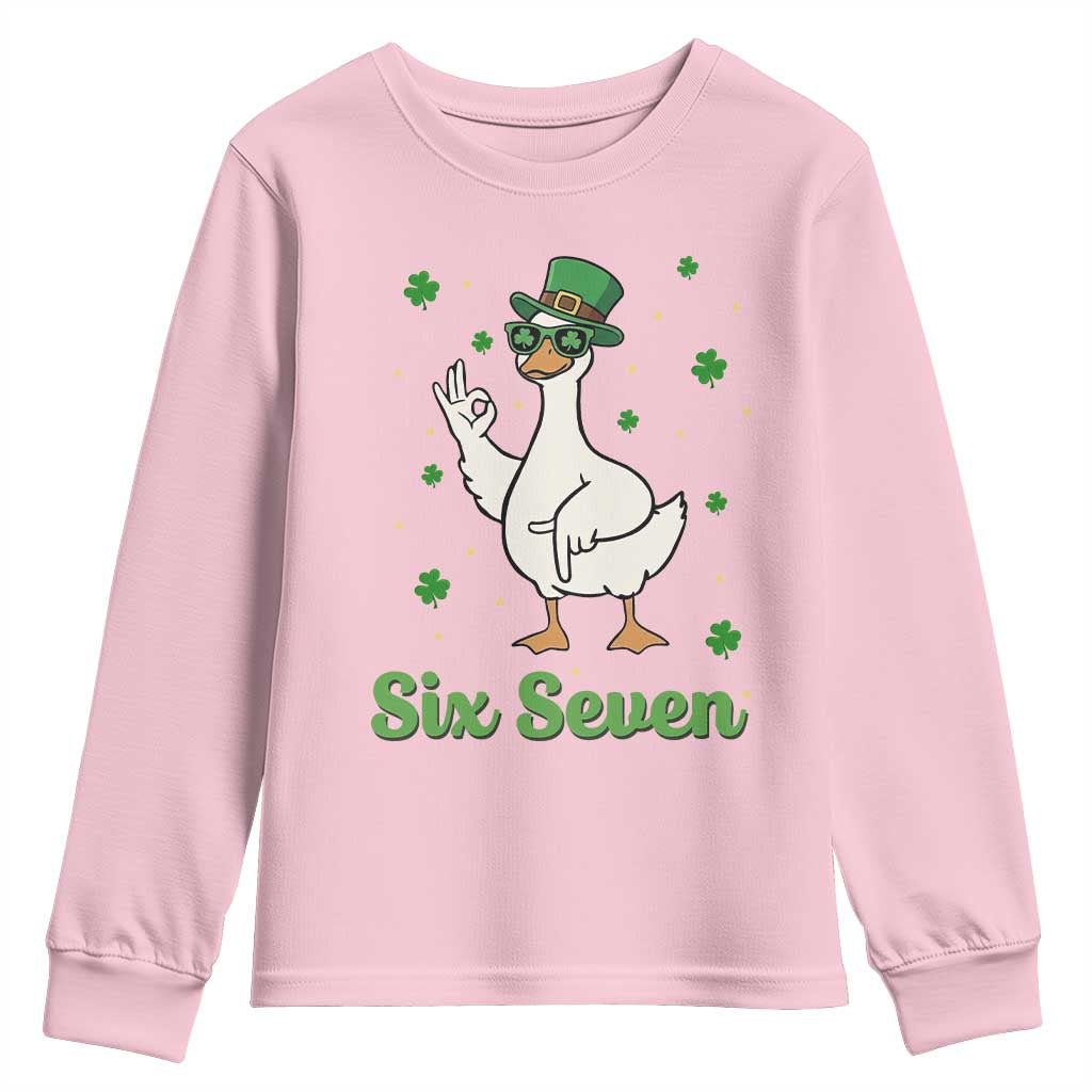 Lucky Goose Six Seven Meme Youth Sweatshirt St Patricks Day