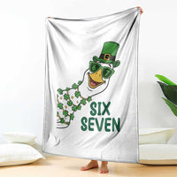 Chaotic Goose Six Seven Meme Throw Blanket Funny St Patricks Day Gift