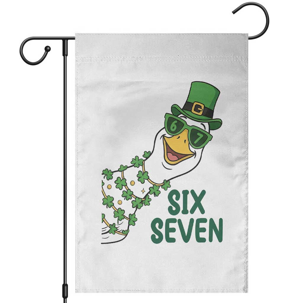 Chaotic Goose Six Seven Meme Garden Flag Funny St Patricks Day Gift