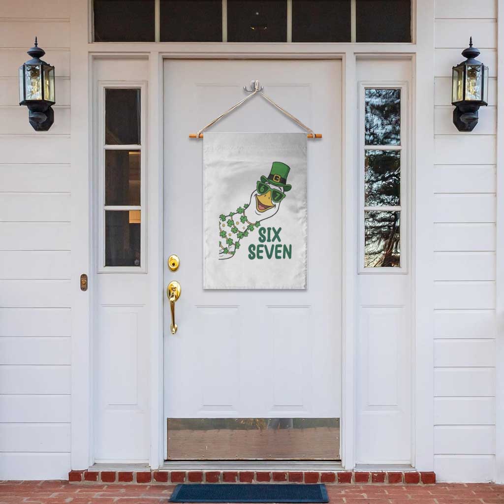 Chaotic Goose Six Seven Meme Garden Flag Funny St Patricks Day Gift