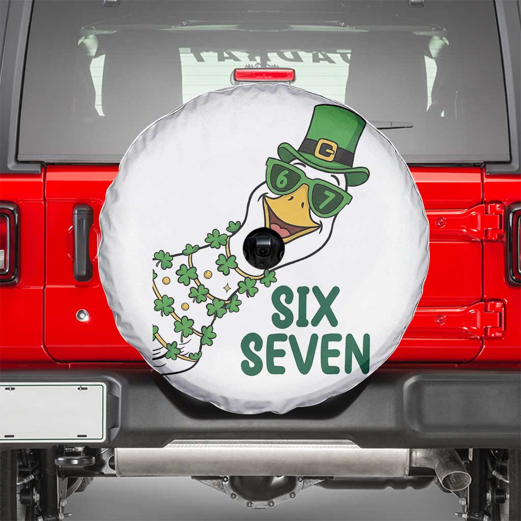 Chaotic Goose Six Seven Meme Spare Tire Cover Funny St Patricks Day Gift