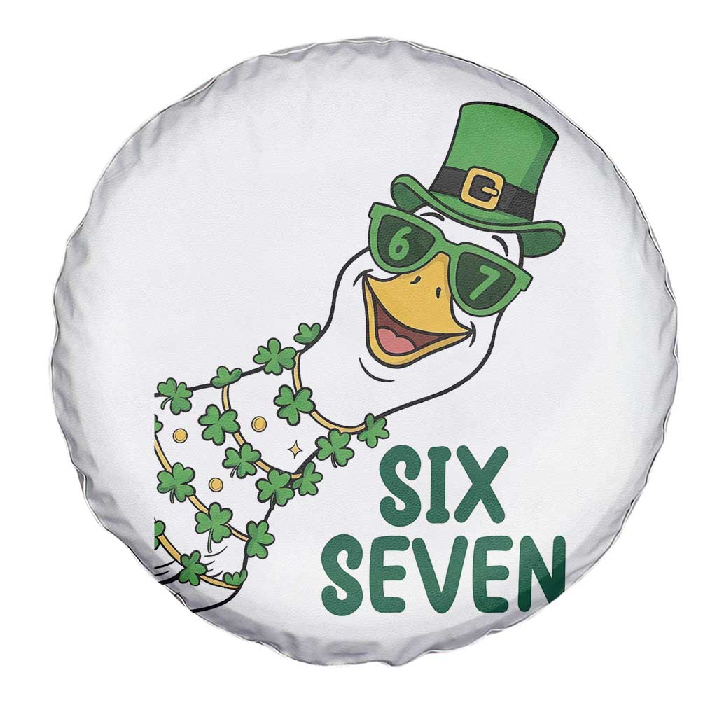 Chaotic Goose Six Seven Meme Spare Tire Cover Funny St Patricks Day Gift