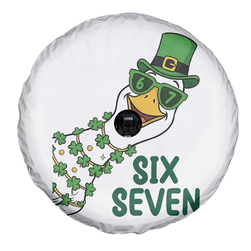 Chaotic Goose Six Seven Meme Spare Tire Cover Funny St Patricks Day Gift