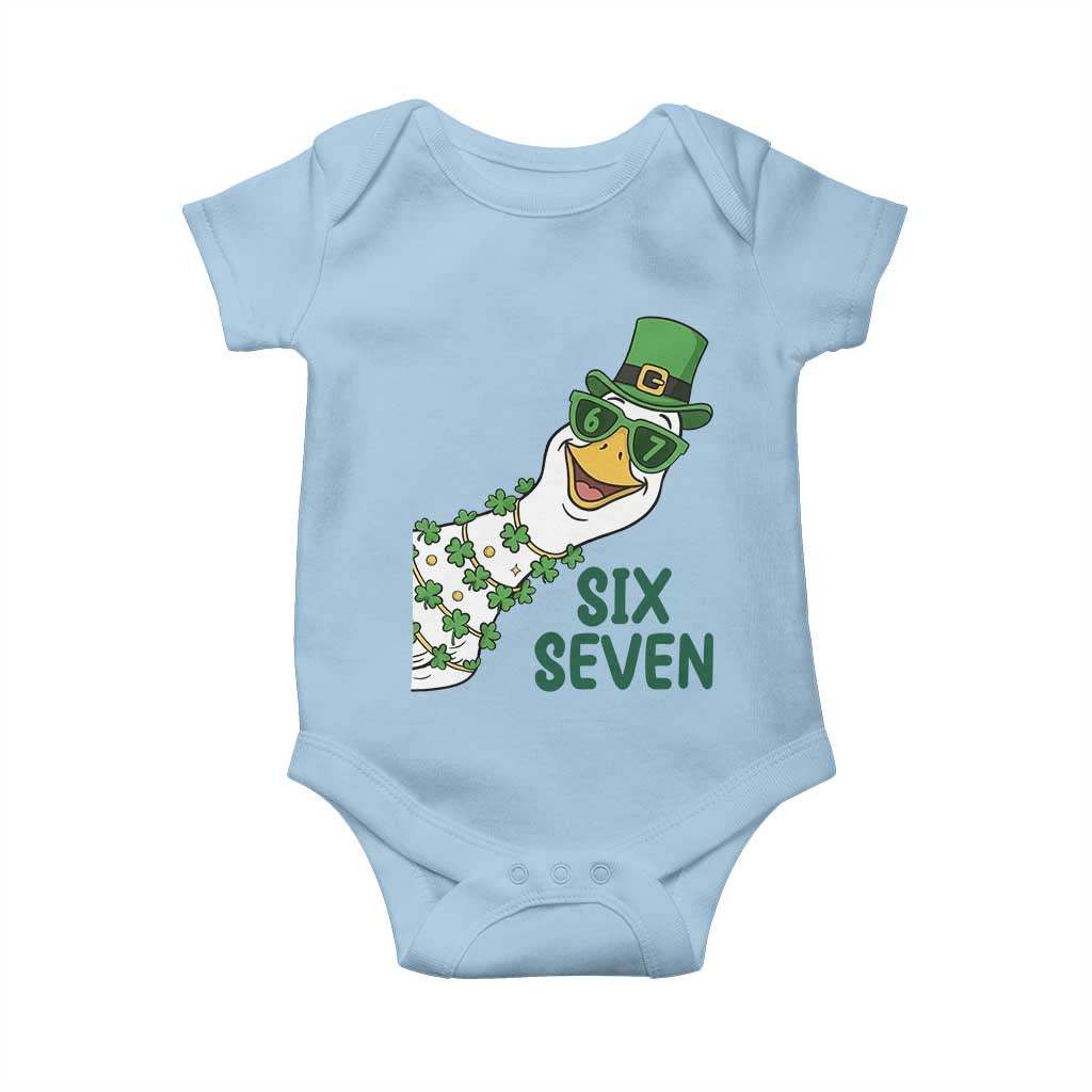 Chaotic Goose Six Seven Meme Baby Onesie Funny St Patricks Day Gift