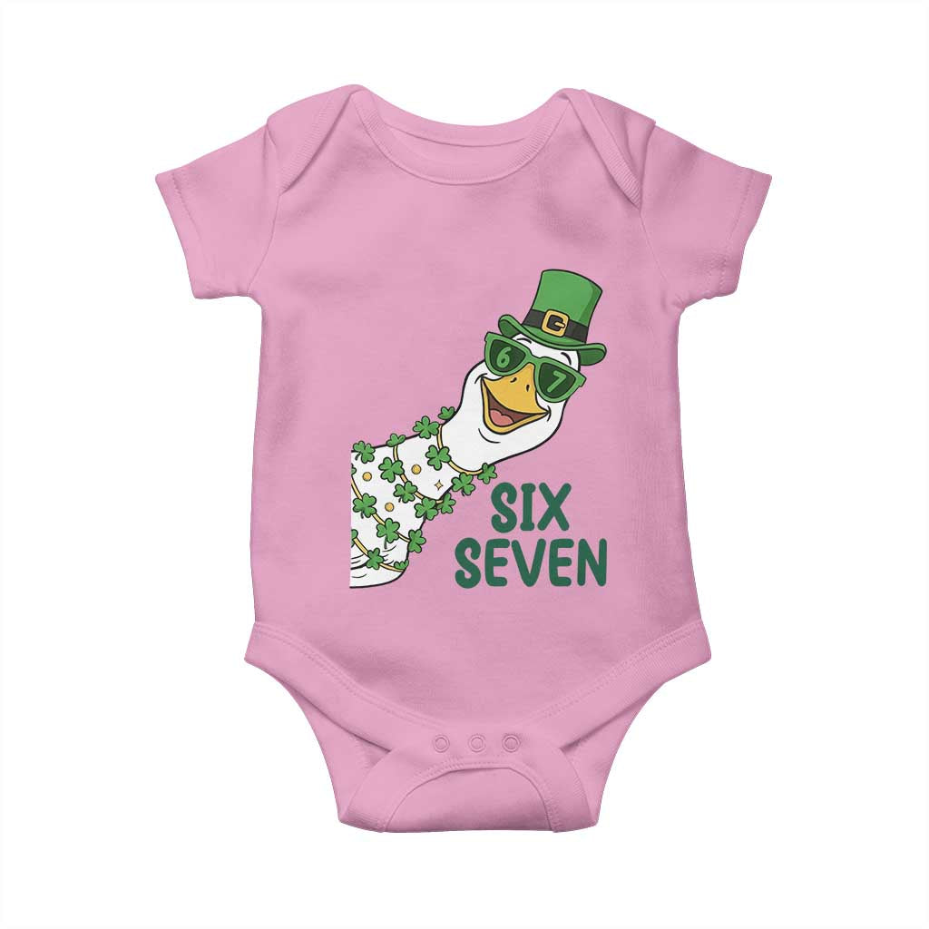 Chaotic Goose Six Seven Meme Baby Onesie Funny St Patricks Day Gift
