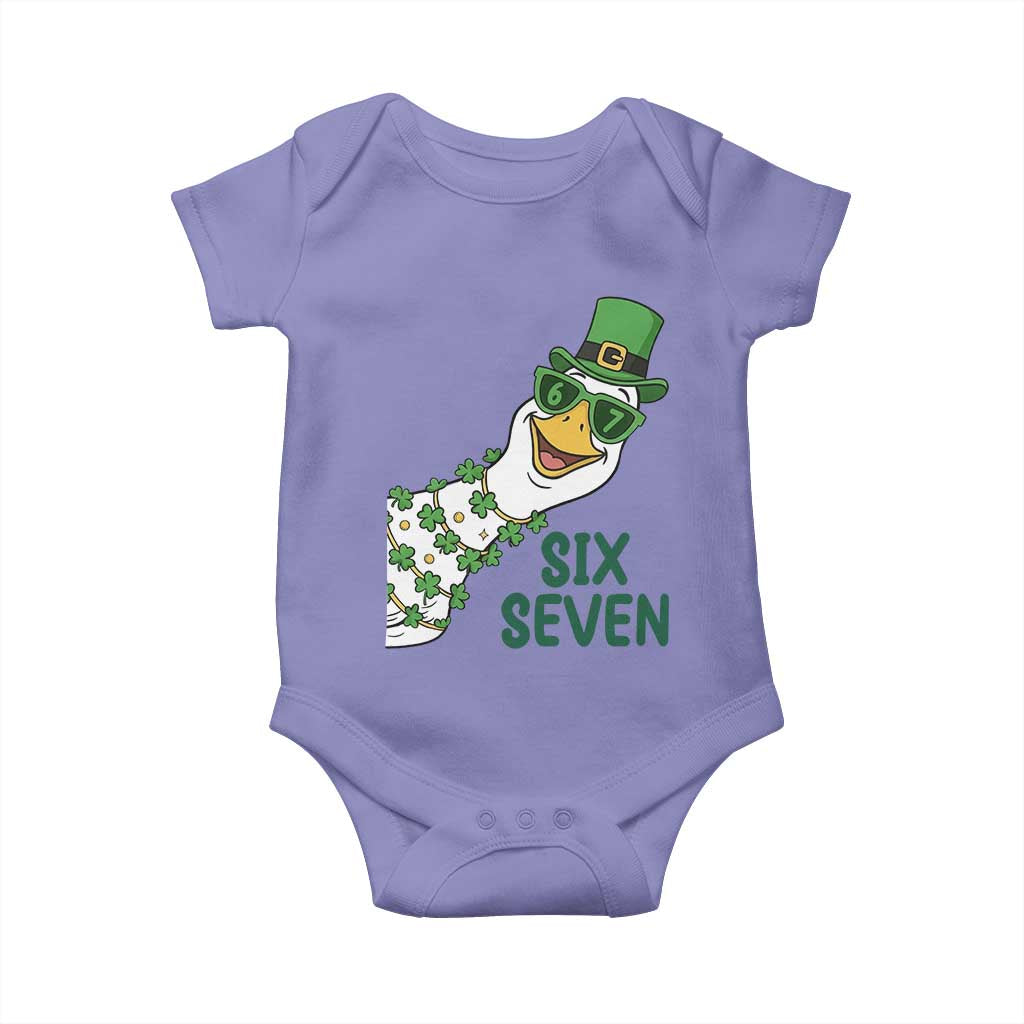 Chaotic Goose Six Seven Meme Baby Onesie Funny St Patricks Day Gift