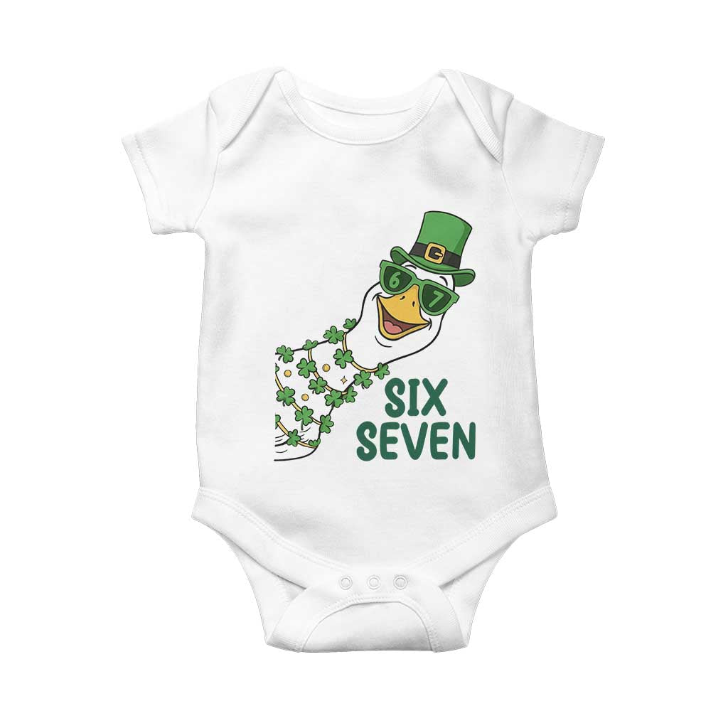 Chaotic Goose Six Seven Meme Baby Onesie Funny St Patricks Day Gift