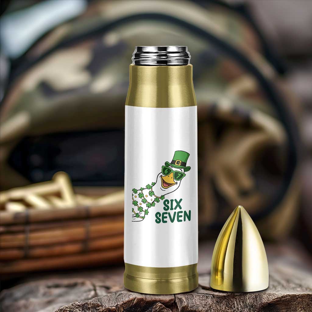 Chaotic Goose Six Seven Meme Bullet Tumbler Funny St Patricks Day Gift
