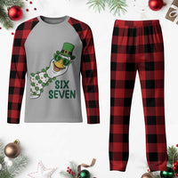 Chaotic Goose Six Seven Meme Plaid Pajama Set Funny St Patricks Day Gift