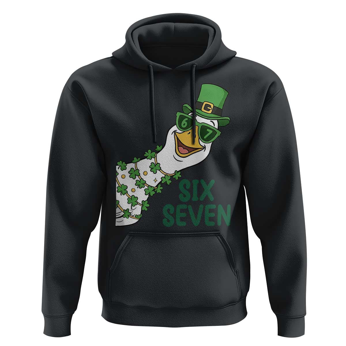 Chaotic Goose Six Seven Meme Hoodie Funny St Patricks Day Gift