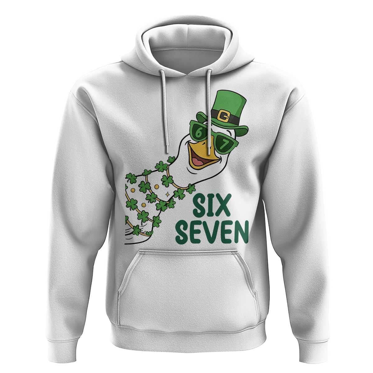 Chaotic Goose Six Seven Meme Hoodie Funny St Patricks Day Gift