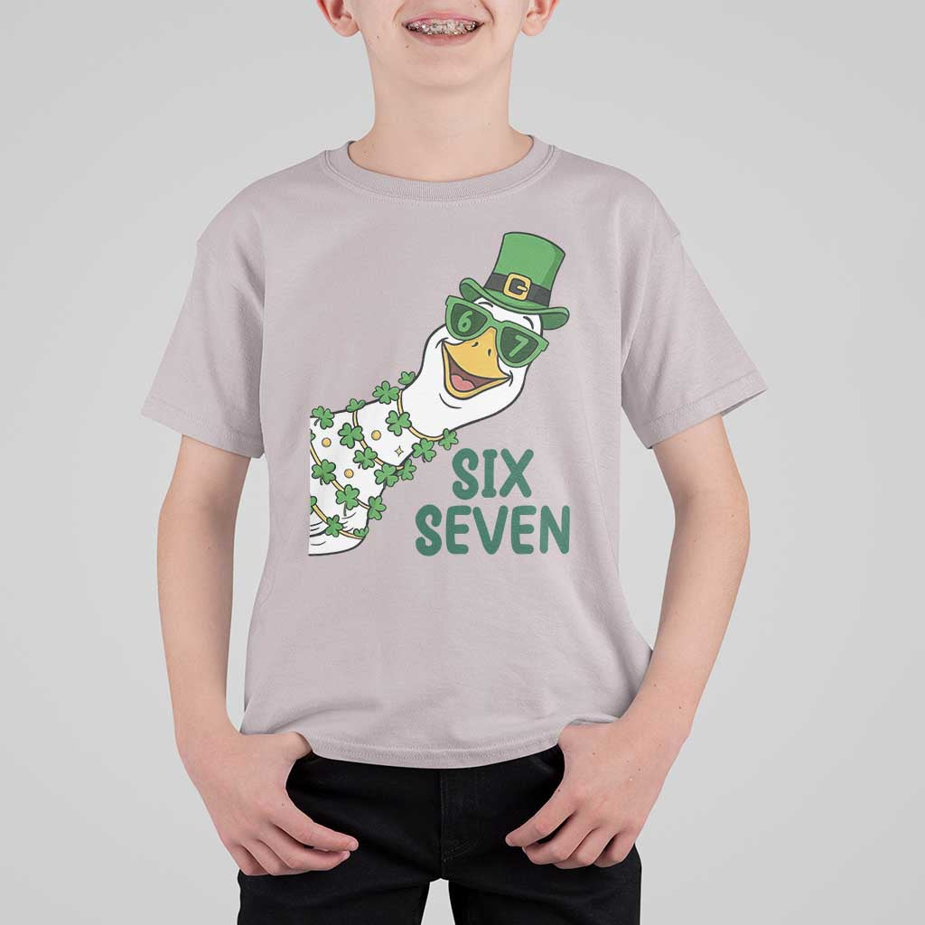 Chaotic Goose Six Seven Meme T Shirt For Kid Funny St Patricks Day Gift