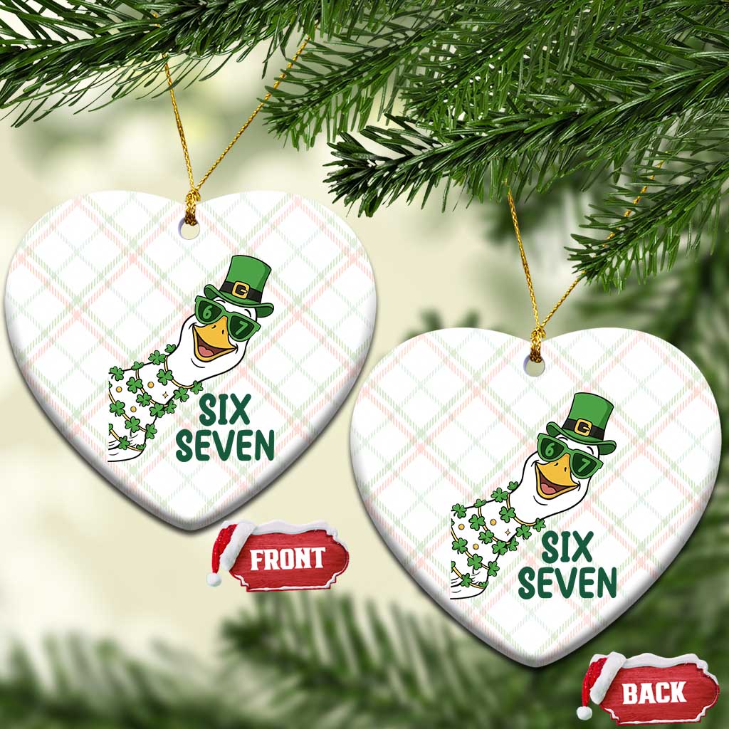 Chaotic Goose Six Seven Meme Ceramic Ornament Funny St Patricks Day Gift