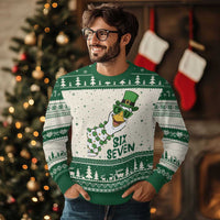 Chaotic Goose Six Seven Meme Ugly Christmas Sweater Funny St Patricks Day Gift