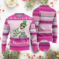 Chaotic Goose Six Seven Meme Ugly Christmas Sweater Funny St Patricks Day Gift