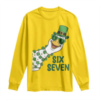 Chaotic Goose Six Seven Meme Long Sleeve Shirt Funny St Patricks Day Gift